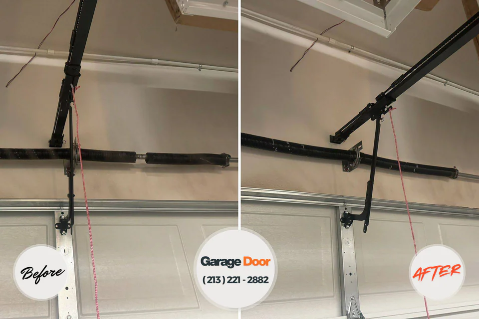 Before and after: garage door repair Selah, WA